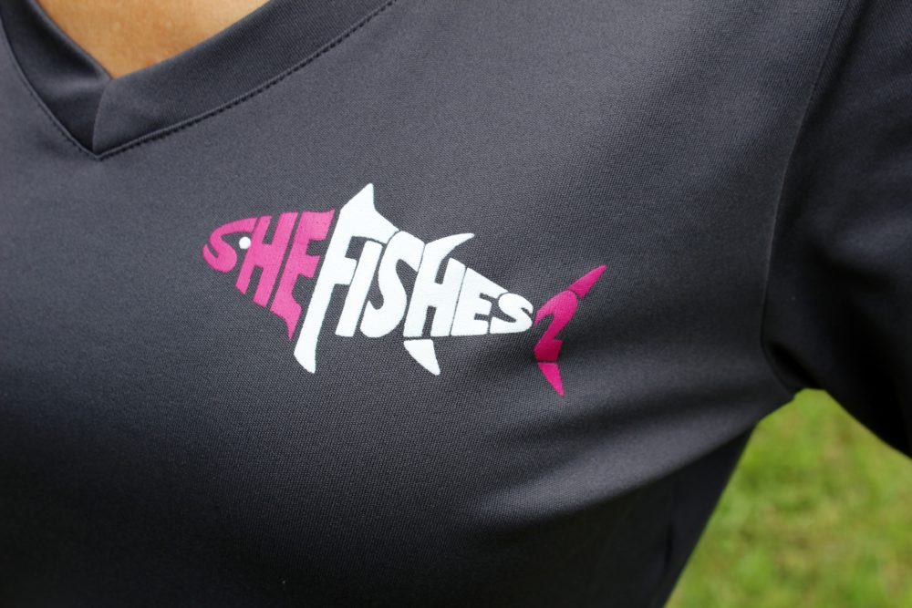 Shut Up and Fish! Gray Fishing Shirts - SheFishes2